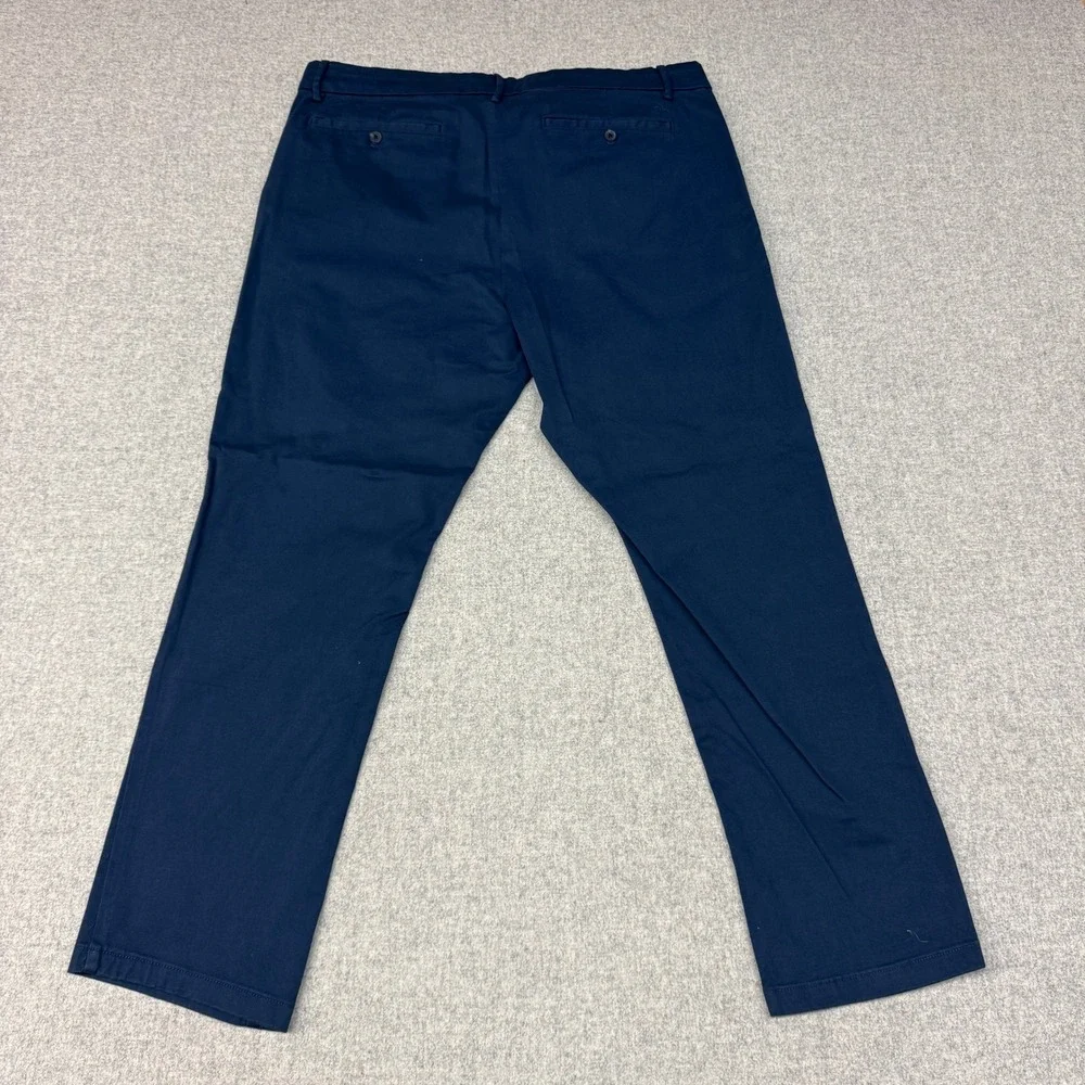 Banana Republic Chino Pants 40x30 Navy Blue Flat Front Straight Leg Mens Trouser